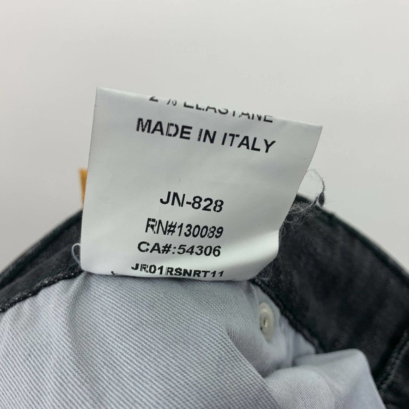 Jared Lang Mens Atelier Skinny Stretch Denim Jeans Black 38 - Picture 6 of 6